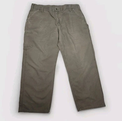 Carhartt RN#14806 Mens Cargo Work Utility Carpenter Pants 42 x 30 Khaki  - Image 1 of 4