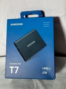 Przenośny dysk SSD Samsung T7, zewnętrzny dysk półprzewodnikowy 2 TB, prędkość do 1 050 MB/s - Zdjęcie 1 z 6