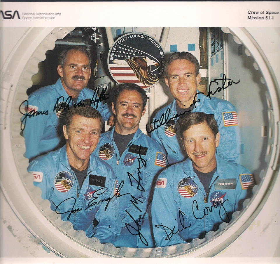 autogramme Space Shuttle 51-I gedr. Unterschriften - Bild 1 von 1