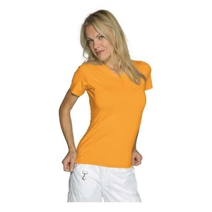 Camiseta Mujer Stretch Naranja Manga Corta - Isacco - Uniforme Bar Camarera - Imagen 1 de 1