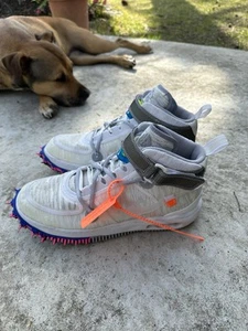 Nike Air Force 1 Mid x Off-White Virgil Men’s Size 10.5 DO6290-100 White Grey - Picture 1 of 7