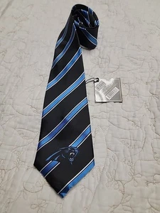 Carolina Panthers Men's Necktie NFL Licensed Football Sports Fan Black Neck Tie - Picture 1 of 4