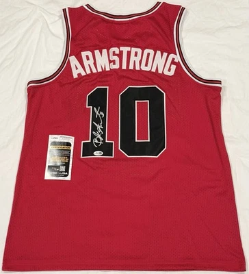 BJ Armstrong Signed Autographed Chicago Bulls Jersey JSA COA 3x Champion - Image 1 of 2