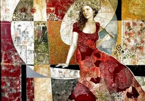 Csaba Markus " Under The Umbrella - Embellished - Huge " MAKE OFFER #DSSBA - Picture 1 of 1