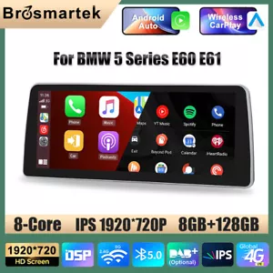 12.3'' Android 4G Autoradio CarPlay DAB+ 128GB GPS Navi für BMW 5er E60 E61 CIC - Bild 1 von 15