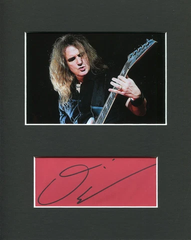 David Ellefson Megadeth Bassist Founder Signed Autograph Photo Display Cover