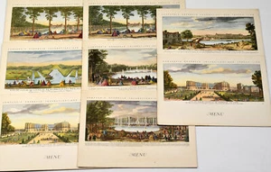 Transatlantique-French Line, Paquebots : 8 MENUS illustrés 1952-1953 - Picture 1 of 2