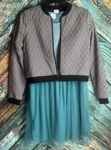NEW Wonder Nation Girls Dress With Bomber Jacket Sz 10-12 - Picture 1 of 4