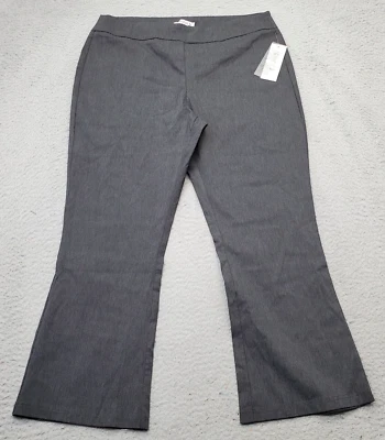 Pantalones Nanette Lepore para mujer grandes grises lisos elásticos cómodos acampanados pierna tirar Foto 1 de 4