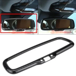 Interior Rearview Mirror Frame Trim ABS Carbon Cover For Alfa Romeo Giulia 17-20 - Bild 1 von 6