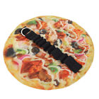  Canvas Pencil Pouch Round Pencil Bag Pizza Pattern Stationery Pencil Wrapping