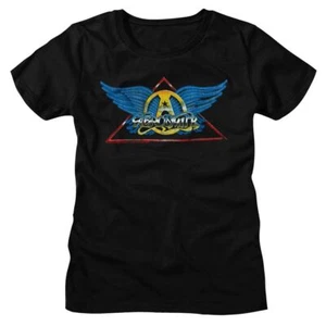 Ladies Aerosmith Logo Music Shirt - Picture 1 of 2