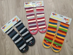 Kinder Mädchen Jungen Hüttenschuhe Hausschuhe Ringel Motive Gr 20 - 35 - Bild 1 von 7