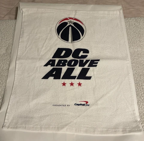 NEW - Washington Wizards Towel - Team Logo Rally Towels - White - DC ABOVE ALL Cover