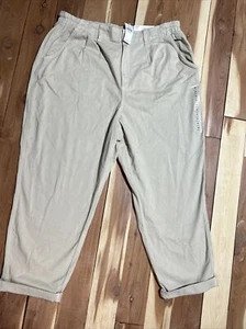 American Eagle Mom Hose cremefarben oder elfenbeinfarben 18 kurz 34 W verstellbarer Bund neu mit Etikett - Bild 1 von 8