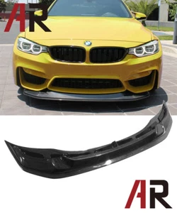 GTS Style Carbon Fiber Front Bumper Spoiler Lip 2PCS Fit 2015+ BMW F80 M3 F82 M4 - Picture 1 of 2