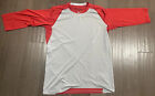 Nike Pro Dri-Fit Damen Large Rot authentisch Passform Pullover Shirt Baseball
