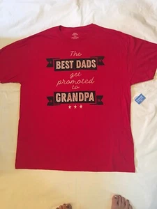 Neu mit Etikett XL Papa zum Opa befördert T-Shirt Vater neu Baby Ankündigung Weihnachten - Bild 1 von 3