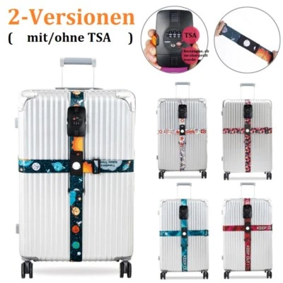 Kreuz-Kofferband Koffergurt Gepäckband Kofferriemen Gepäckgurt mit Elastisch Neu - Bild 1 von 4