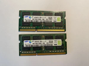 SAMSUNG 8GB (2 X 4GB ) DRR3 PC3L-12800S LAPTOP RAM P/N M471B5273DH0 MATCHING - Picture 1 of 2