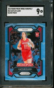 SGC 9 2024 Prizm WNBA Monopoly CAITLIN CLARK Silver Prizm RC Rookie #65 Fever - Foto 1 di 3