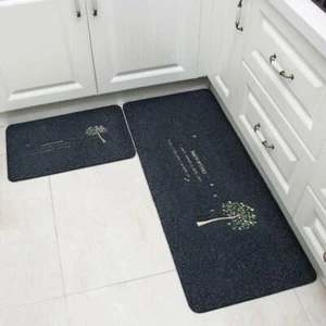 2x Tapis De Cuisine Coussin De Sol Robuste Absorbant L'eau Pour De La - Foto 1 di 12