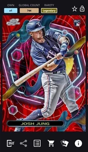 *DIGITAL* Josh Jung 2023 Topps BUNT Cosmic Chrome Red LEGENDARY RC Texas Rangers - Picture 1 of 2