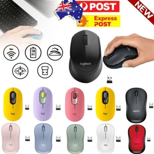 Logi Optical Wireless Mouse 2.4GHz Mice+USB Receiver And Mouse Pad For PC Laptop - Picture 1 of 23