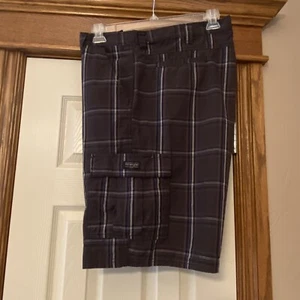 Wrangler pantaloncino uomo a quadri con finestra nero blu cargo taglia 42 - Foto 1 di 7