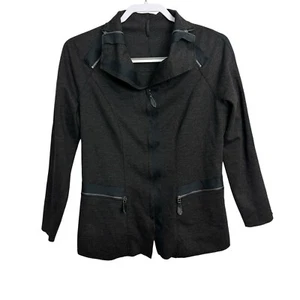 Giacca Annette Gortz nera in maglia con zip minimalista da donna taglia 38 - Foto 1 di 8