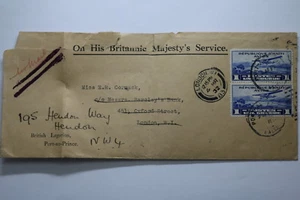 HAITI PORT-AU-PRINCE 1932 LUFTPOST NACH ENGLAND UNGEWÖHNLICH A95 DAIR148 - Bild 1 von 6