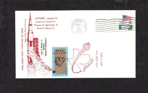 Space NASA Local Post 5c Tied Apollo 13 Moon Liftoff Houston 1970 Unaddress 5y - Picture 1 of 2