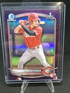 2025 Bowman Esmith Pineda 1st Bowman Chrome Purple Refractor /199 -BCP-37 - Picture 1 of 3