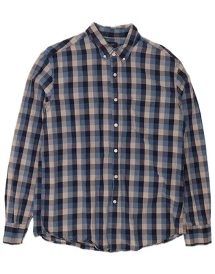 J. CREW Mens Shirt Large Navy Blue Check Cotton DP90 - Image 1 of 3