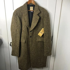 Wahmaker Frontier Coat Mens 4 Brown Wool Tweed Herringbone Made USA Western - Picture 1 of 12