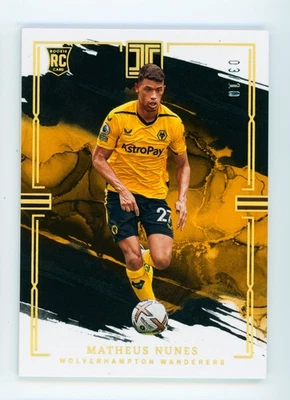 2022-23 Matheus Nunes Panini Impeccable Gold Wolverhampton Rookie Card 3/10 - Image 1 of 3