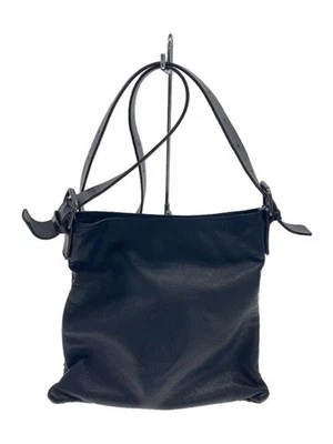 Bottega Veneta Shoulder Bag Black Leather Size Width 11.42 inches Women - Image 1 of 4