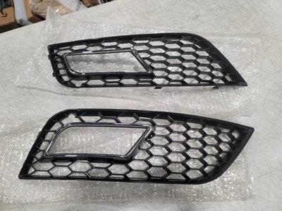 NEW Honeycomb Style Fog Light Cover For 2013-2016 Audi A4 B8.5 Standard Bumper Foto 1 de 3