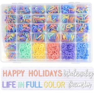 Letter Board Letters Only, 3/4 Inch Colored Plastic Letters for Felt Letter B... - Picture 1 of 9