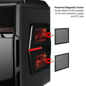 12/14/24cm Computer PC Cooling Fan Magnetic PC Dust Filter Case Mesh Net Cover - Zdjęcie 1 z 11