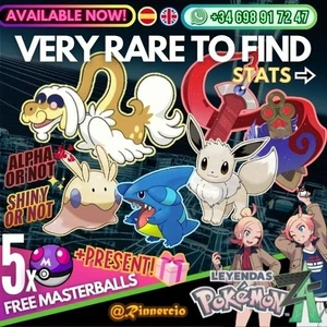 Drampa, Eevee, Gible, Honedge & Groomy Leyendas ZA Legends + 5 Free Masterballs - Picture 1 of 16