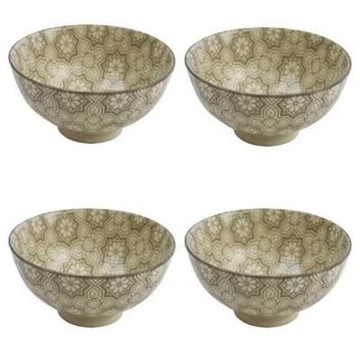 Boston Warehouse 4.5" Geo-Floral Bowls, Juego de 4 Foto 1 de 4