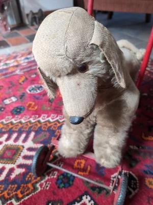 Chiltern Toys 1950s Child's Push Along Poodle Walker. - Image 1 of 4