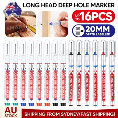Long Nib Marker for Metalwork Woodwork Multi-Purpose Deep Hole Marker Pen P - image 1 of 4