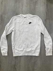 Nike Damen Sweatshirt mit Rundhalsausschnitt Weiß Pullover XS - Bild 1 von 4