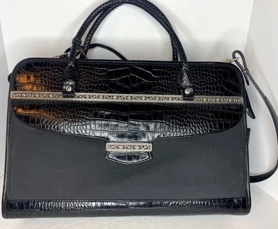 Maletín de mano Brighton para damas tamaño mediano negro de nailon sintético de cuero para llevar... Foto 1 de 4