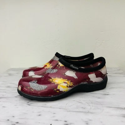 Sloggers Red Chicken Rubber Garden Clogs Women’s Size 7 - Image 1 of 4
