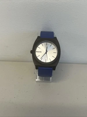 Nixon Time Teller P Watch Black and Blue Rubber Band Unused - image 1 of 4