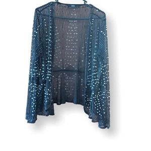 OASIS Evening Jacket- Size M- L - Stunning Black Beaded and Metal Stud Jacket - Foto 1 di 5