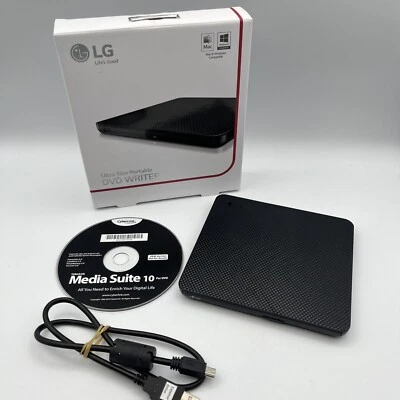 LG External Drive Slim Portable DVD Writer Playback -SP80NB80 - Cord & Software - Image 1 of 4